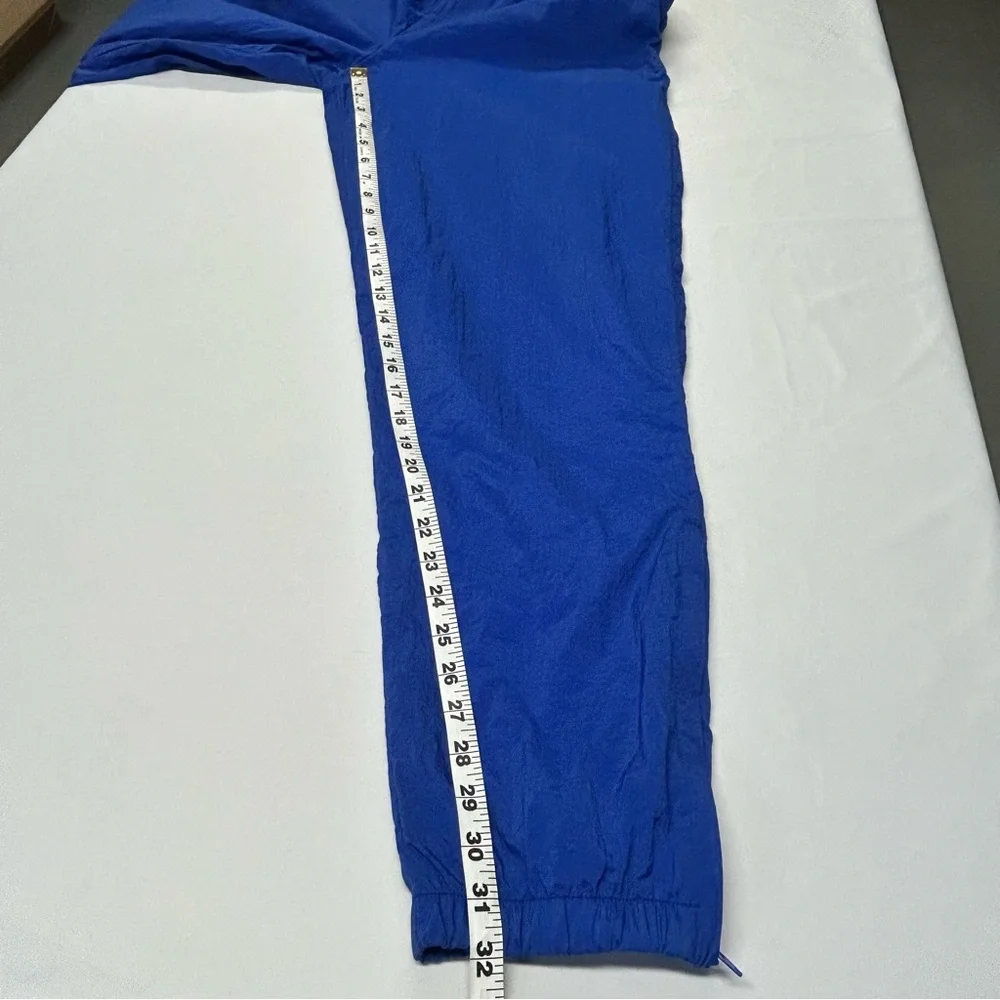 Vntg Reebok Womens Jogger Pants Size L High Rise Tapered Gym 90s Streetwear Blue